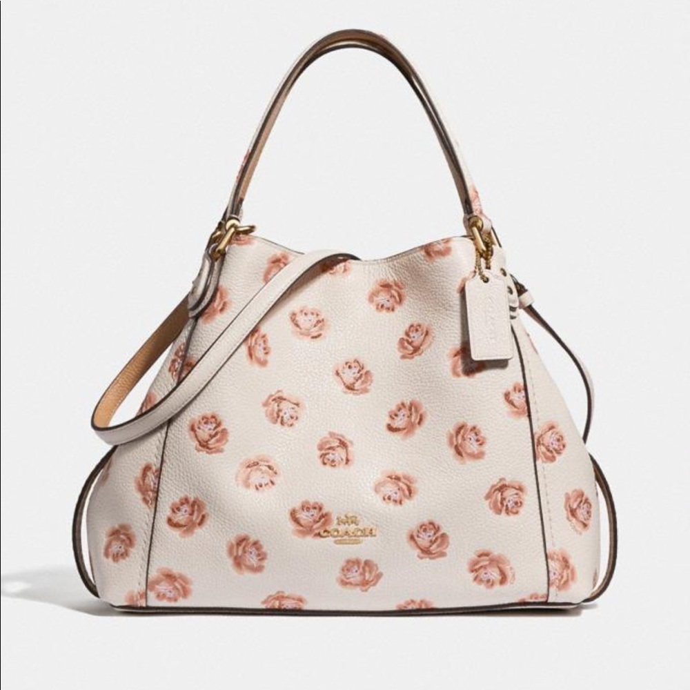 Authentic Coach Edie rose print